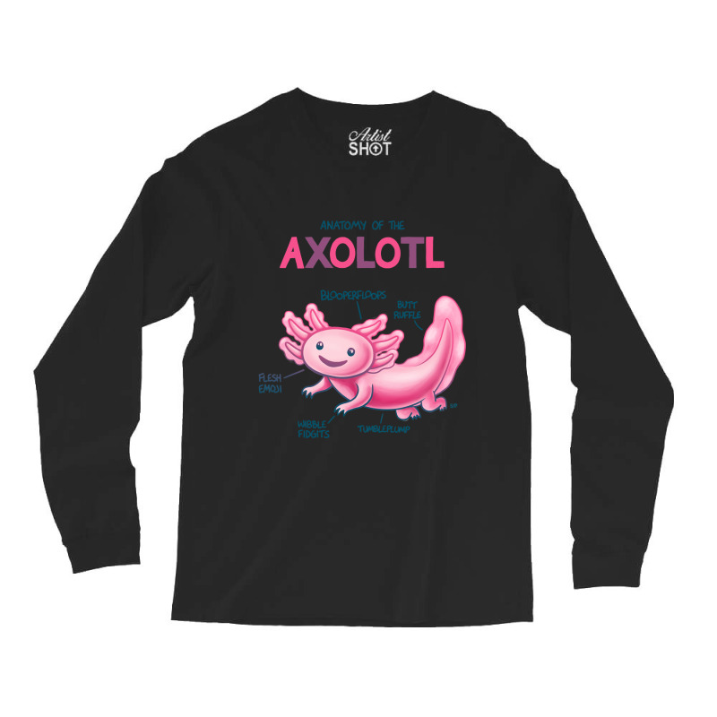 Anatomy Of The Axolotl Long Sleeve Shirts | Artistshot