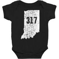 317 Area Code Of Indianapolis Zip Map 2 Baby Bodysuit | Artistshot