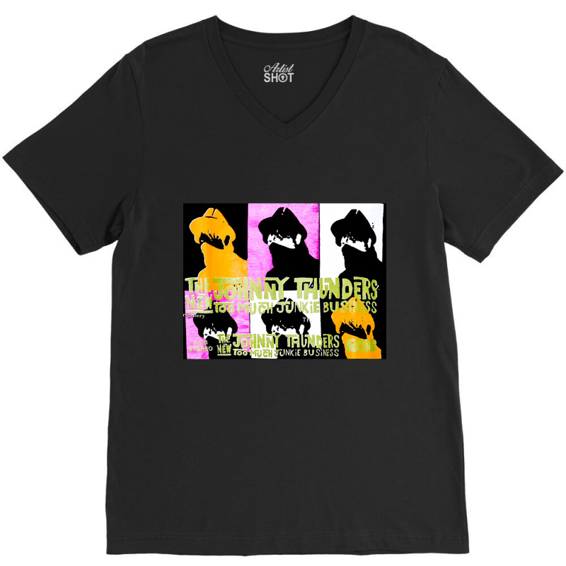 Johnny Thunders, Johnny, Thunders, Johnny Thunder, Johnny Thunders Art V-Neck Tee by cm-arts | Artistshot