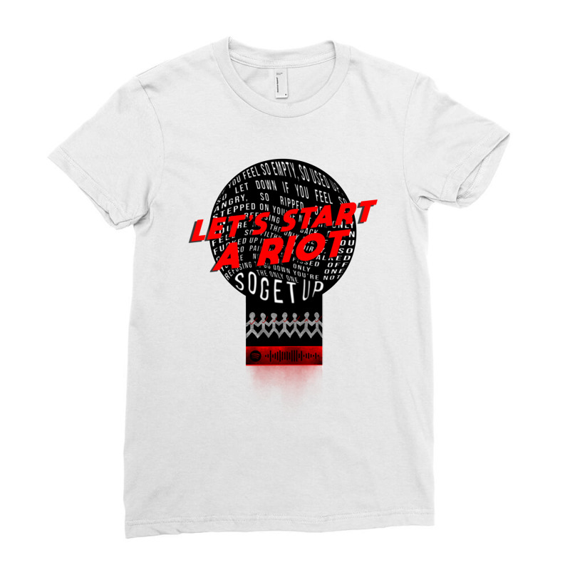 Let_s Start A Riot! Remastered Ladies Fitted T-shirt | Artistshot