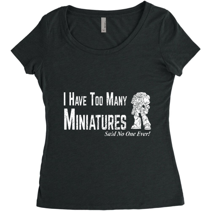 Wargaming Too Many Miniature Wargamer Women's Triblend Scoop T-shirt by cm-arts | Artistshot