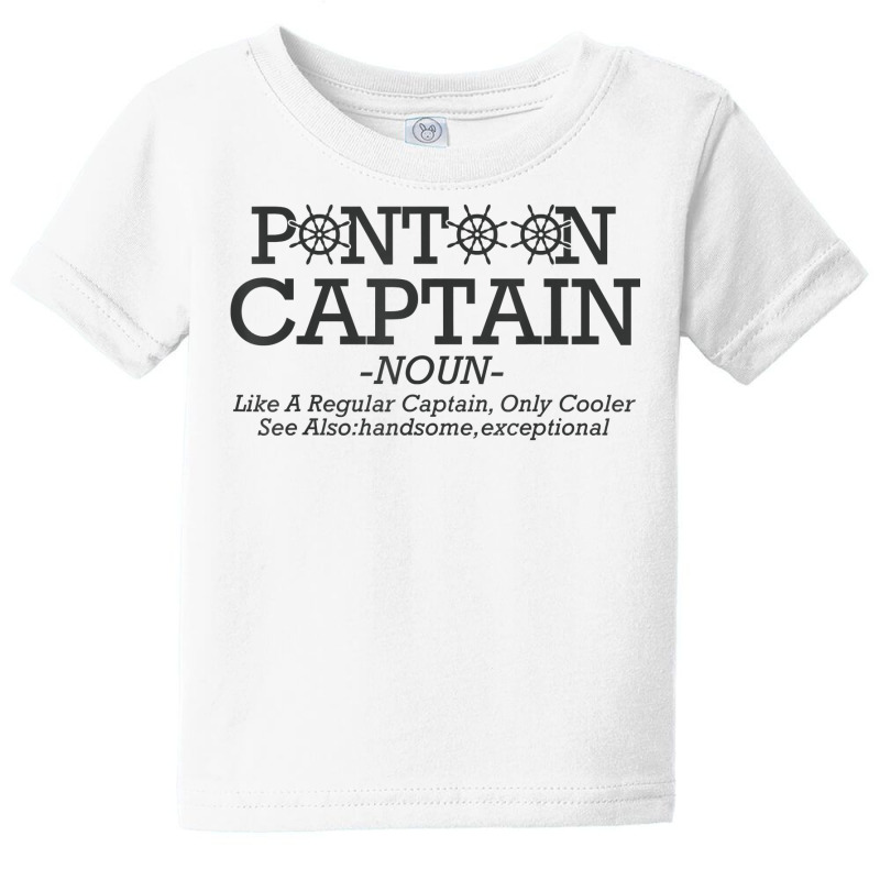 Funny Pontoon Captain Definition Funny Pontoon Boat Boating T Shirt Baby Tee | Artistshot