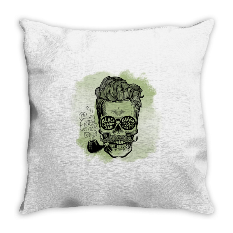 Black Is Poetic Throw Pillow | Artistshot