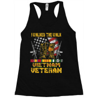 Vietnam Veteran With Us Flag With Combat Boots Patriotic Racerback Tank | Artistshot