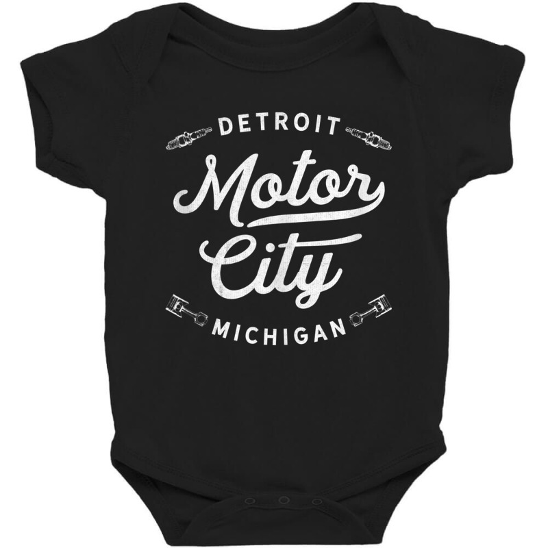 Classic Detroit Motor City Michigan Auto Enthusiast Novelty Tank Top Baby Bodysuit by cm-arts | Artistshot