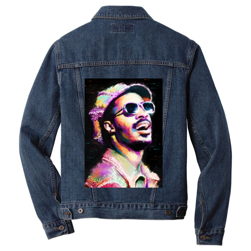 C:\users\dell\desktop\l2\chung 7\stevie Wonder Abstract Colorful Pop A Men Denim Jacket | Artistshot