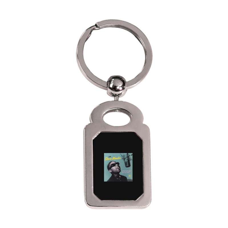 C:\users\dell\desktop\l2\chung 7\stevie Wonder Little Stevie Wonder_.p Silver Rectangle Keychain | Artistshot