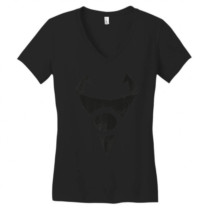 Invader Zim Irken Symbol Black Spray Paint Stencil Women's V-Neck T-Shirt by cm-arts | Artistshot