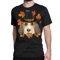 Fall Petit Basset Griffon Vendeen Pilgrim Thanksgiving Classic T-shirt | Artistshot