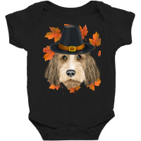 Fall Petit Basset Griffon Vendeen Pilgrim Thanksgiving Baby Bodysuit | Artistshot