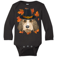 Fall Petit Basset Griffon Vendeen Pilgrim Thanksgiving Long Sleeve Baby Bodysuit | Artistshot