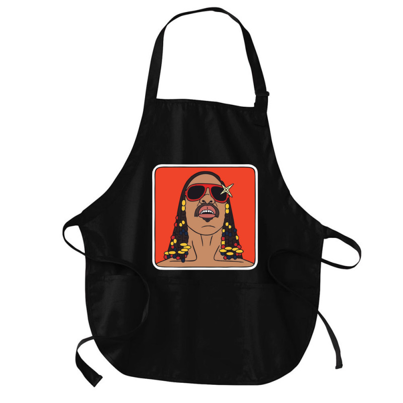 C:\users\dell\desktop\l2\chung 7\stevie Wonder Retro Wonder.png Medium-length Apron | Artistshot