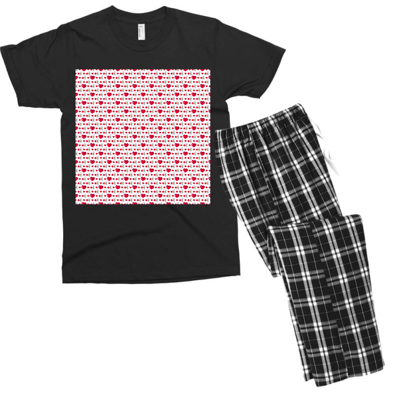 Beautiful Hearts Seamless Patterns-wddga Men's T-shirt Pajama Set | Artistshot