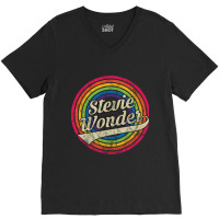 C:\users\dell\desktop\l2\chung 7\stevie Wonder Stevie Wonder - Retro R V-neck Tee | Artistshot