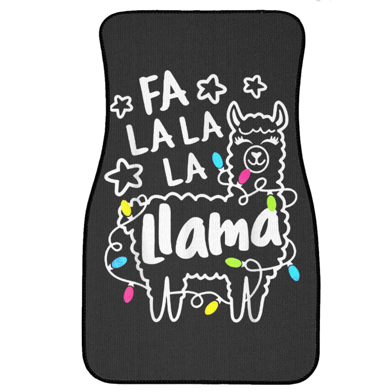 Pajamas Xmas Fa La La Llama Kids Women Christmas Pajama Front Car Mat | Artistshot