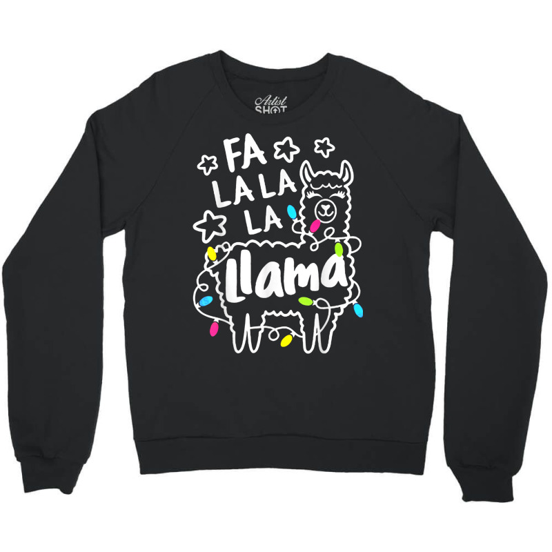 Pajamas Xmas Fa La La Llama Kids Women Christmas Pajama Crewneck Sweatshirt | Artistshot