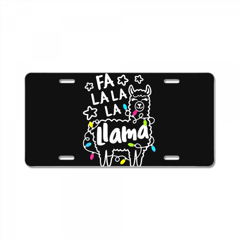 Pajamas Xmas Fa La La Llama Kids Women Christmas Pajama License Plate | Artistshot