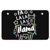 Pajamas Xmas Fa La La Llama Kids Women Christmas Pajama Atv License Plate | Artistshot