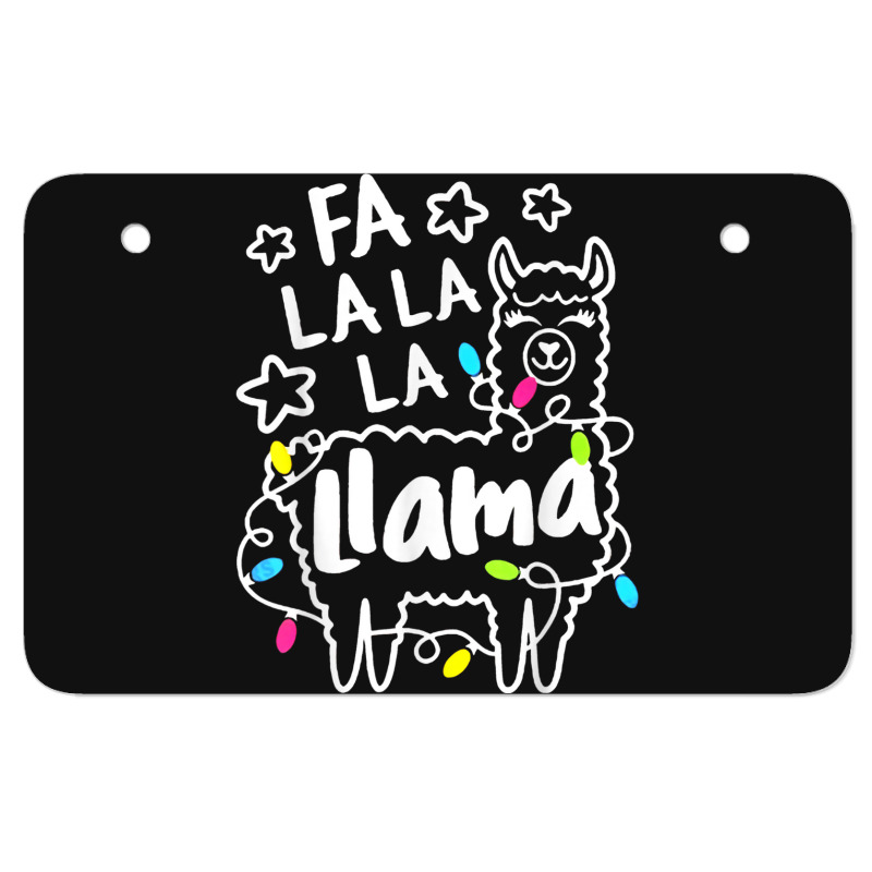 Pajamas Xmas Fa La La Llama Kids Women Christmas Pajama Atv License Plate | Artistshot