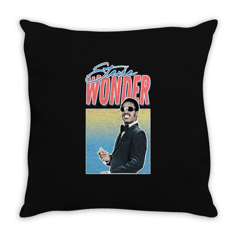 C:\users\dell\desktop\l2\chung 7\stevie Wonder Stevie Wonder _ Retro A Throw Pillow | Artistshot