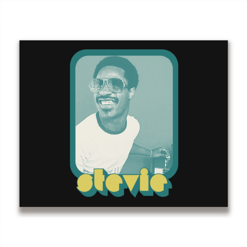 C:\users\dell\desktop\l2\chung 7\stevie Wonder Stevie Wonder ___ Retro Metal Print Horizontal | Artistshot