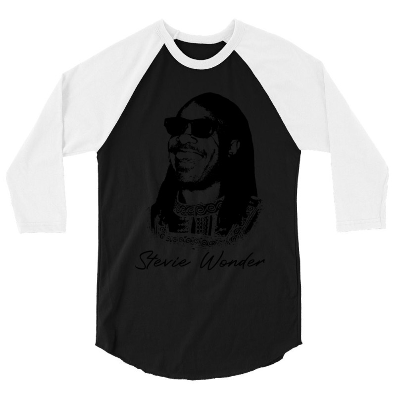 C:\users\dell\desktop\l2\chung 7\stevie Wonder Stevie Wonder Black Sun 3/4 Sleeve Shirt | Artistshot