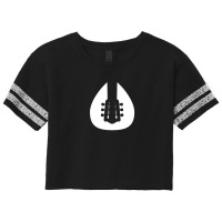 Guitar Pick Music Guitar Headstock Black And White Scorecard Crop Tee | Artistshot