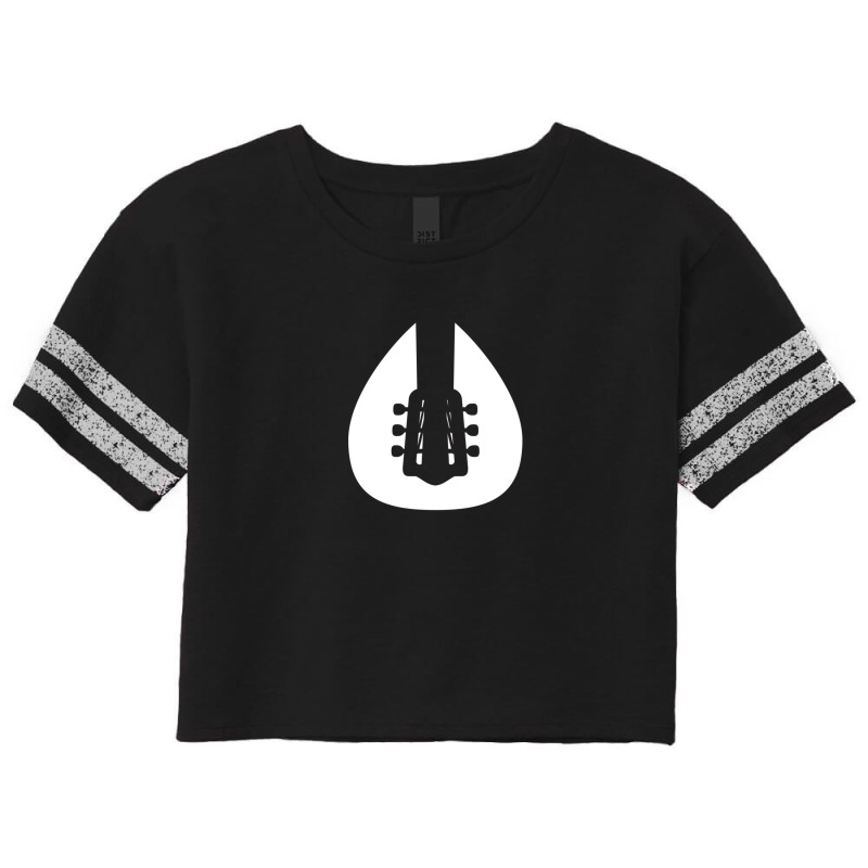 Guitar Pick Music Guitar Headstock Black And White Scorecard Crop Tee by DavidJones | Artistshot