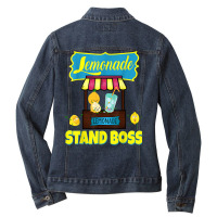 Funny Lemonade Crew Lemon Juice Ceo Lemonade Stand Boss T Shirt Ladies Denim Jacket | Artistshot