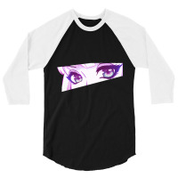 Anime Eyes (purple) 3/4 Sleeve Shirt | Artistshot