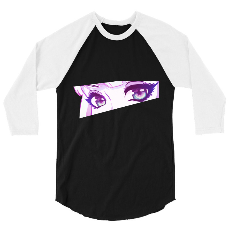 Anime Eyes (purple) 3/4 Sleeve Shirt | Artistshot