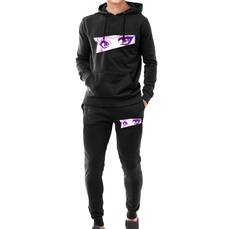 Anime Eyes (purple) Hoodie & Jogger Set | Artistshot