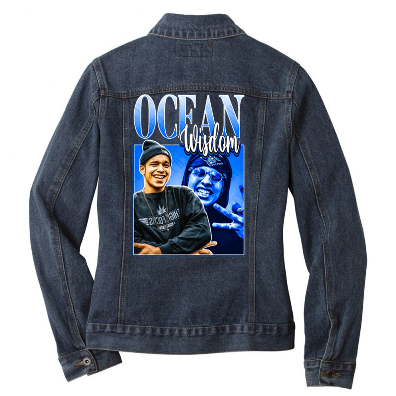 Ocean Wisdom, The Ocean Wisdom, Ocean Wisdoms, Ocean, Wisdom, Ocean Wi Ladies Denim Jacket by cm-arts | Artistshot