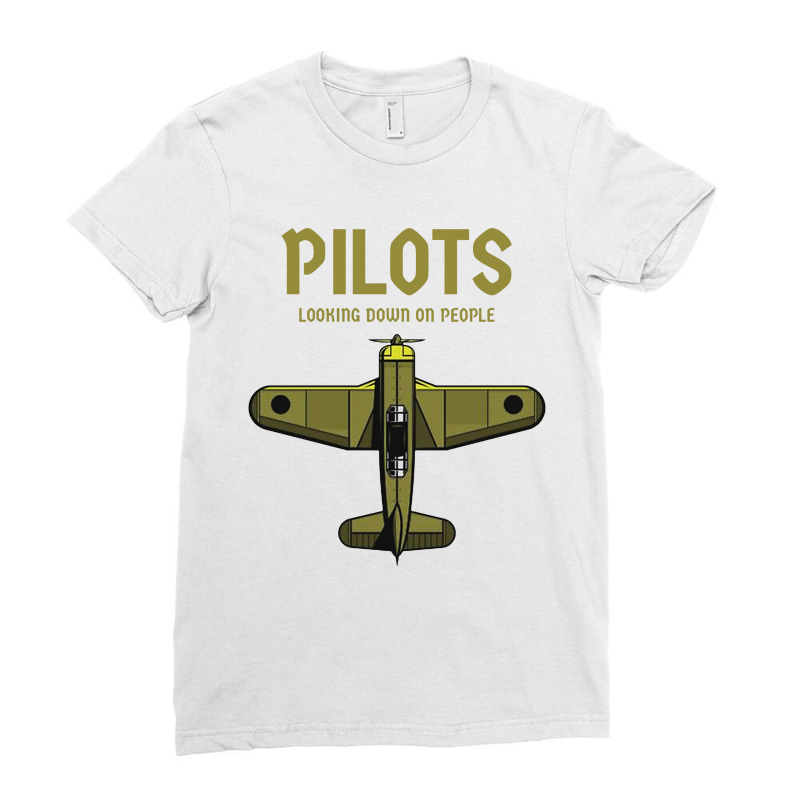 Pilots Looking Down On People Ladies Fitted T-Shirt by hani shop | Artistshot