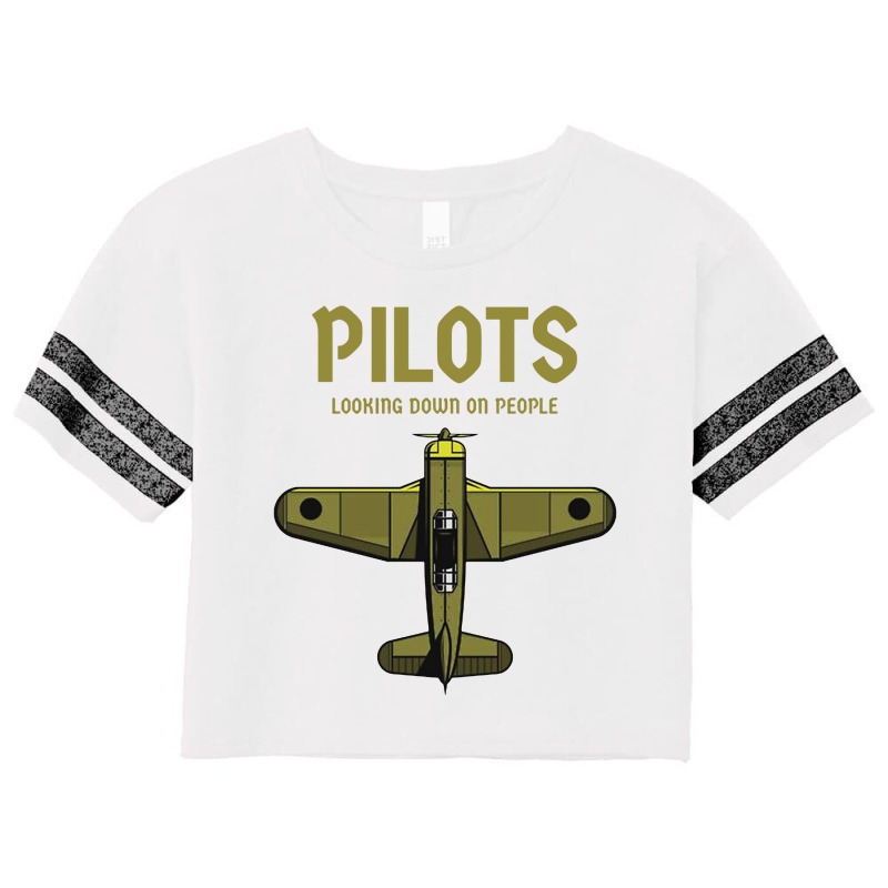 Pilots Looking Down On People Scorecard Crop Tee by hani shop | Artistshot