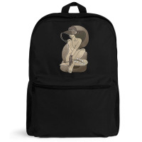 Girl With Hat And Polka Dot Gloves Backpack | Artistshot