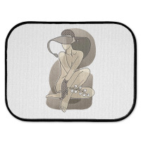 Girl With Hat And Polka Dot Gloves Rear Car Mat | Artistshot