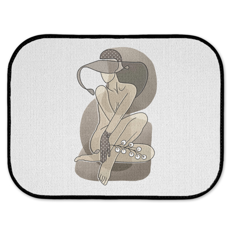 Girl With Hat And Polka Dot Gloves Rear Car Mat by cm-arts | Artistshot