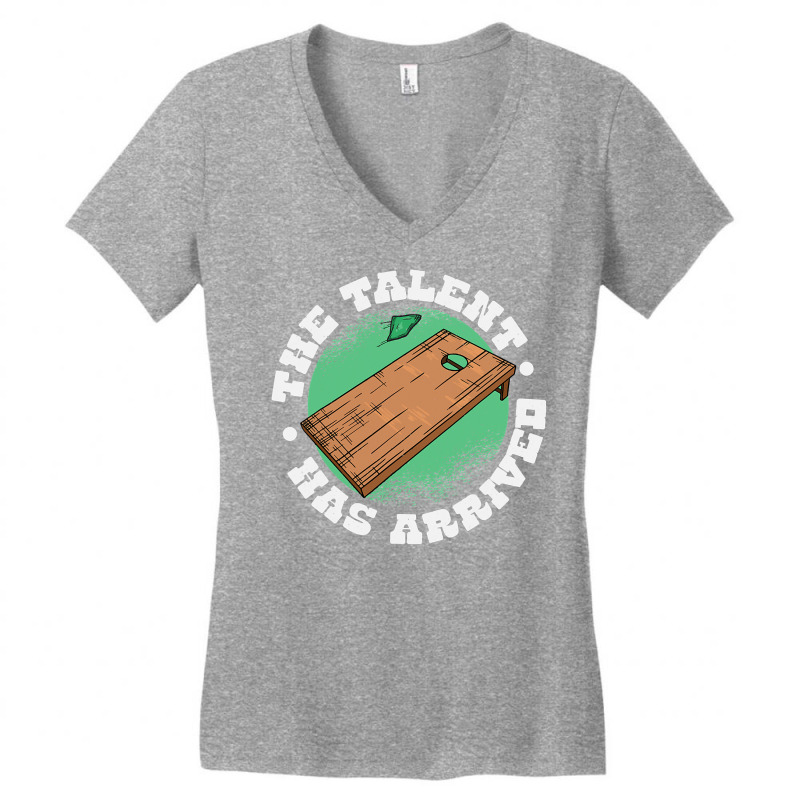 The Talent Has Arrived, Funny Cornhole Men Cornhole Grandpa T Shirt Women's V-Neck T-Shirt by WZ90 | Artistshot