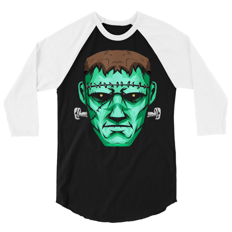 Green Frankenstein Monster Halloween T Shirt 3/4 Sleeve Shirt | Artistshot