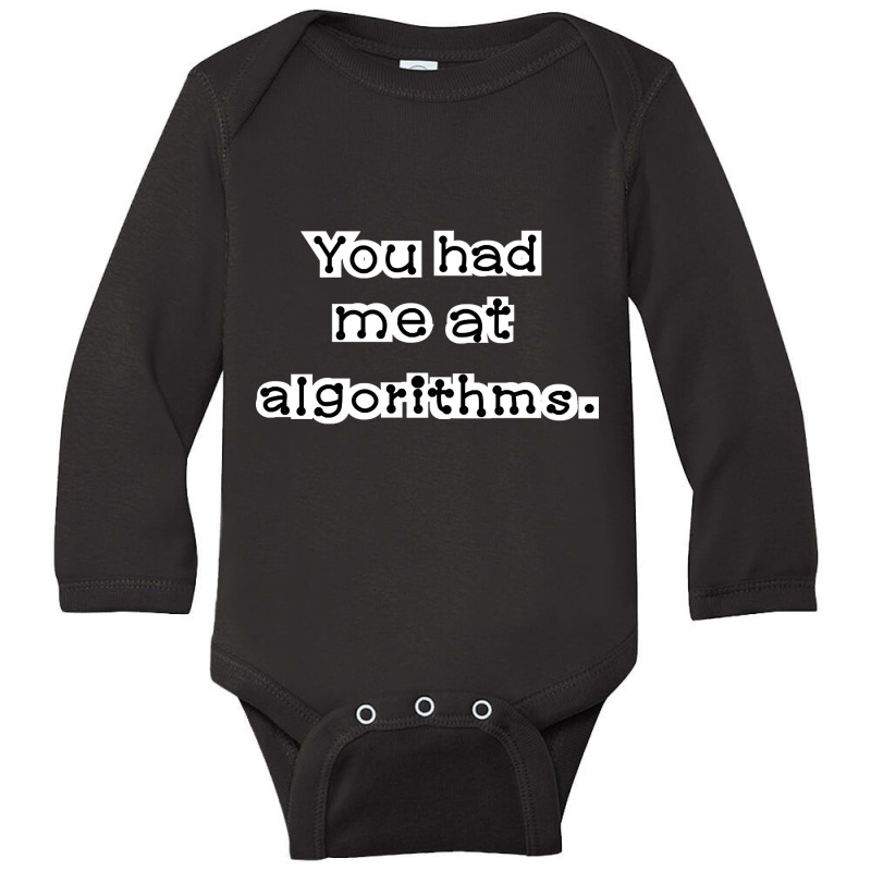 Algorithm Machine Learning Software Engineer Geek Funny Long Sleeve Baby Bodysuit | Artistshot