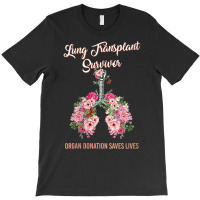 Womens Lung Transplant Survivor Organ Donation Saves Lives Floral V Ne T-shirt | Artistshot