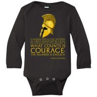 Ancient Greek Quote King Leonidas Battle Of Thermopylae Long Sleeve Baby Bodysuit | Artistshot