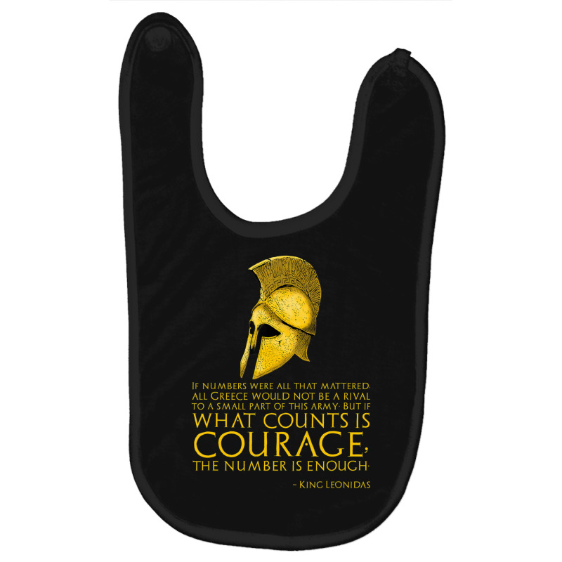 Ancient Greek Quote King Leonidas Battle Of Thermopylae Baby Bibs by cm-arts | Artistshot