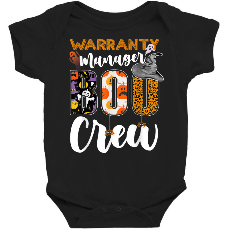 Warranty Manager Boo Crew Halloween Matching Baby Bodysuit by Color | Artistshot