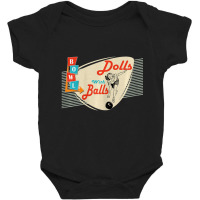 Womens Dolls With Balls Vintage Retro Matching Bowling Team Baby Bodysuit | Artistshot