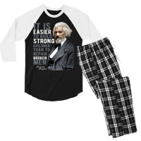 Douglass Quote Black History Month Men's 3/4 Sleeve Pajama Set | Artistshot