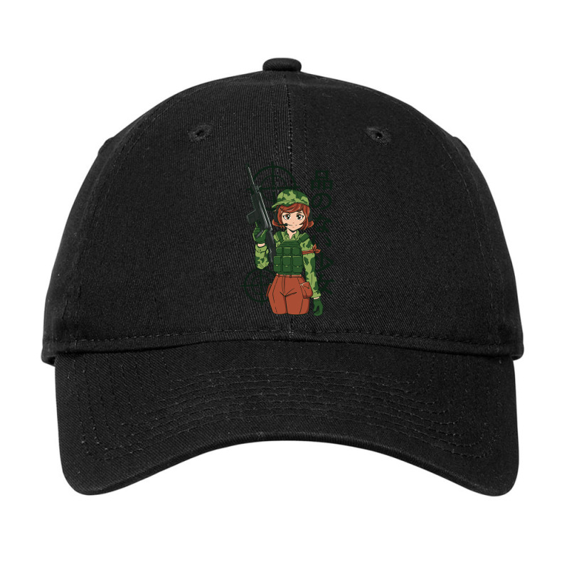 Anime Soldier Girl Adjustable Cap | Artistshot