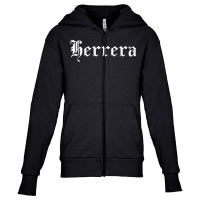 Herrera Surname Family Name Hispanic Spanish Latin Heritage Tank Top Youth Zipper Hoodie | Artistshot