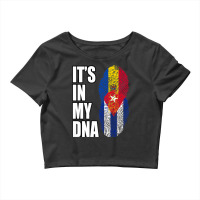 Cuban And Moldovan Mix Dna Heritage Flag Premium T Shirt Crop Top | Artistshot